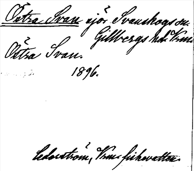 Bild på arkivkortet för arkivposten Östra Svan