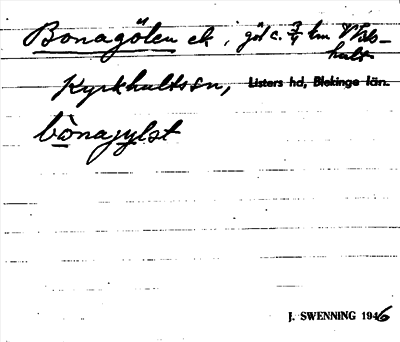 Bild på arkivkortet för arkivposten Bonagölen