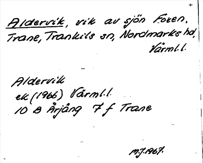 Bild på arkivkortet för arkivposten Aldervik