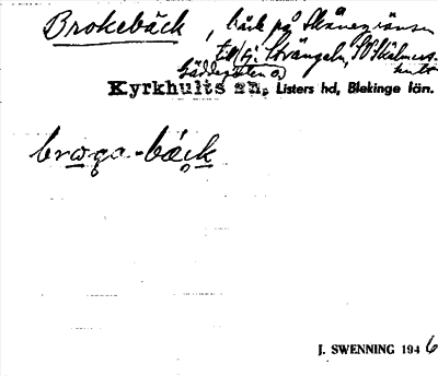 Bild på arkivkortet för arkivposten Brokebäck