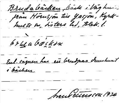 Bild på arkivkortet för arkivposten Brudabäcken
