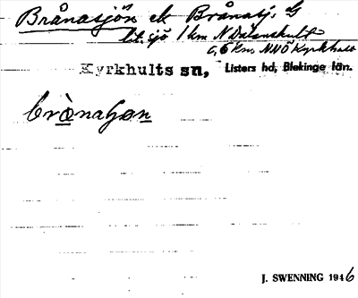 Bild på arkivkortet för arkivposten Brånasjön