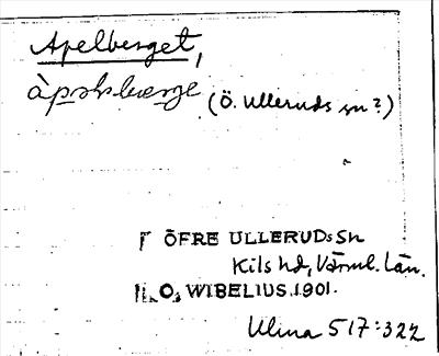 Bild på arkivkortet för arkivposten Apelberget