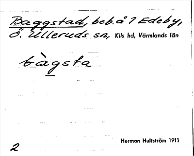 Bild på arkivkortet för arkivposten Baggstad