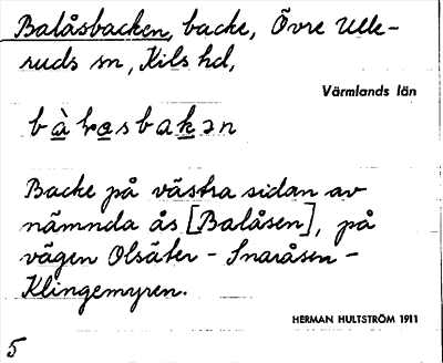 Bild på arkivkortet för arkivposten Balåsbacken