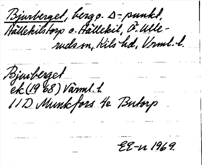 Bild på arkivkortet för arkivposten Bjurberget