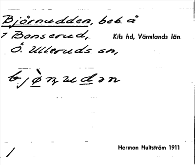 Bild på arkivkortet för arkivposten Björnudden