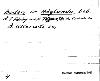 Bild på arkivkortet för arkivposten Boden, se Höglunda