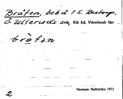 Bild på arkivkortet för arkivposten Bråten