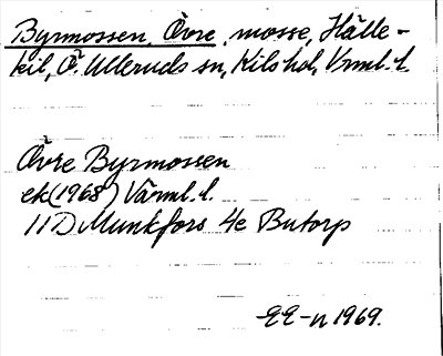 Bild på arkivkortet för arkivposten Byrmossen, Övre