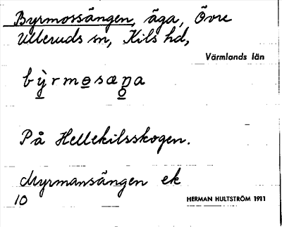 Bild på arkivkortet för arkivposten Byrmossängen
