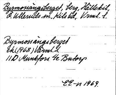 Bild på arkivkortet för arkivposten Byrmossängsberget