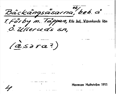 Bild på arkivkortet för arkivposten Bäckängsåsarna