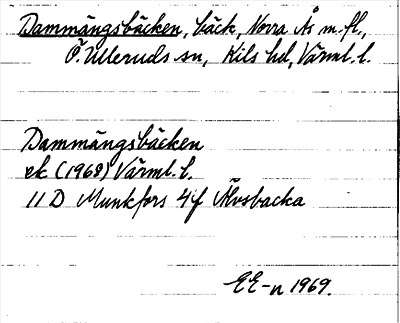 Bild på arkivkortet för arkivposten Dammängsbäcken