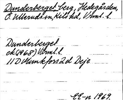 Bild på arkivkortet för arkivposten Dunderberget