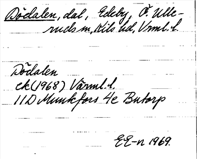 Bild på arkivkortet för arkivposten Dödalen