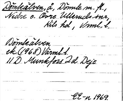 Bild på arkivkortet för arkivposten Dömleälven