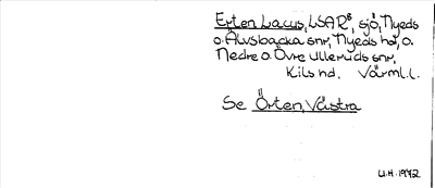 Bild på arkivkortet för arkivposten Erten Lacus, se Örten, Västra
