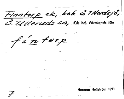 Bild på arkivkortet för arkivposten Finntorp