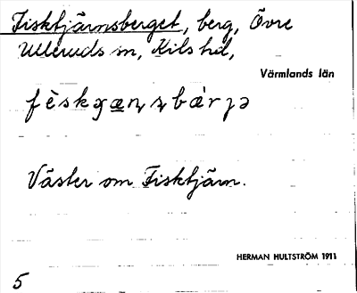 Bild på arkivkortet för arkivposten Fisktjärnsberget