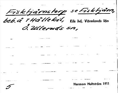Bild på arkivkortet för arkivposten Fisktjärnstorp, se Fisktjärn