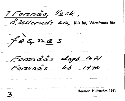 Bild på arkivkortet för arkivposten Forsnäs