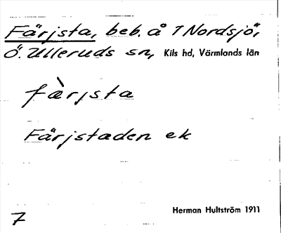 Bild på arkivkortet för arkivposten Färjsta