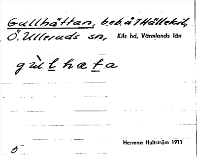 Bild på arkivkortet för arkivposten Gullhättan
