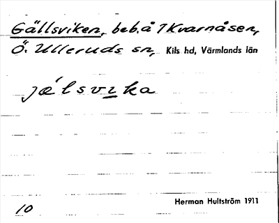 Bild på arkivkortet för arkivposten Gällsviken