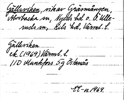 Bild på arkivkortet för arkivposten Gällsviken