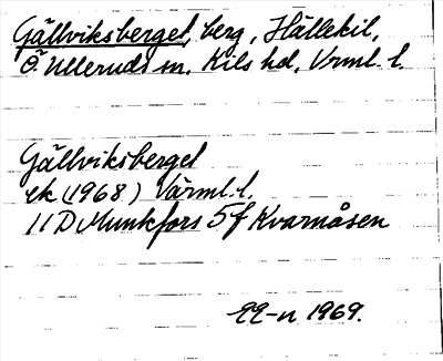 Bild på arkivkortet för arkivposten Gällviksberget