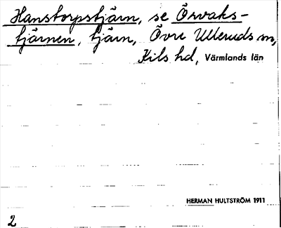 Bild på arkivkortet för arkivposten Hanstorpstjärn, se Örvakstjärnen