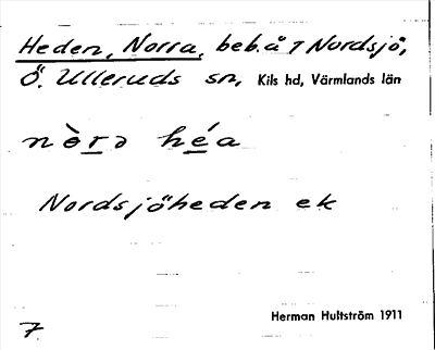 Bild på arkivkortet för arkivposten Heden, Norra