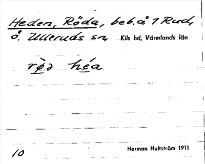 Bild på arkivkortet för arkivposten Heden, Röda