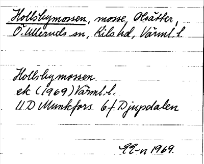 Bild på arkivkortet för arkivposten Hollsbymossen