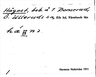 Bild på arkivkortet för arkivposten Hägnet