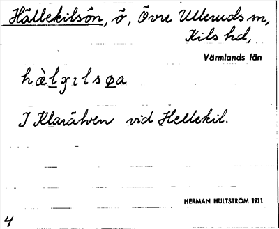 Bild på arkivkortet för arkivposten Hällekilsön