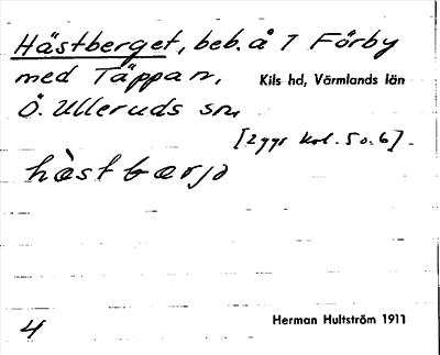 Bild på arkivkortet för arkivposten Hästberget