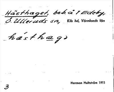 Bild på arkivkortet för arkivposten Hästhaget