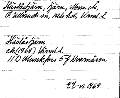 Bild på arkivkortet för arkivposten Häståstjärn