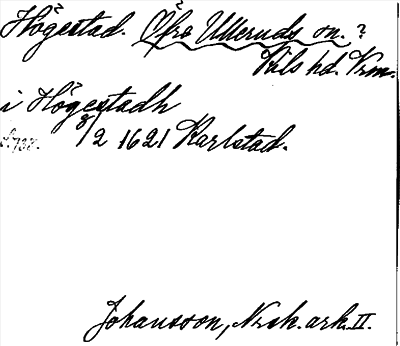 Bild på arkivkortet för arkivposten Högestad