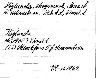 Bild på arkivkortet för arkivposten Höglunda