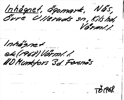 Bild på arkivkortet för arkivposten Inhägnet