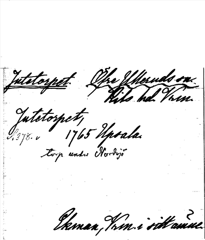 Bild på arkivkortet för arkivposten Jutetorpet