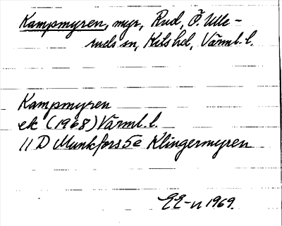 Bild på arkivkortet för arkivposten Kampmyren