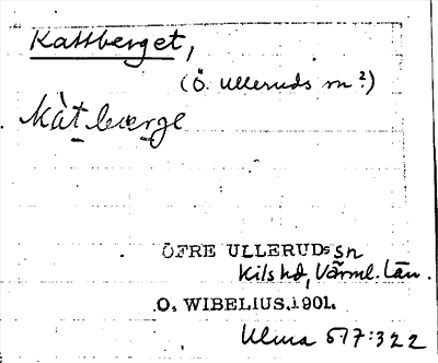 Bild på arkivkortet för arkivposten Kattberget