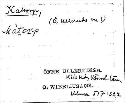 Bild på arkivkortet för arkivposten Kattorp