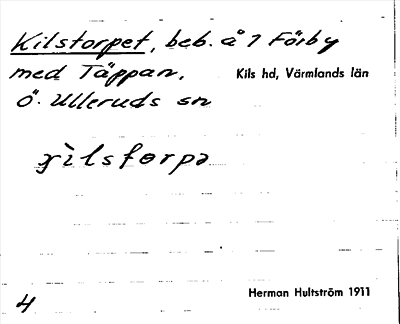 Bild på arkivkortet för arkivposten Kilstorpet