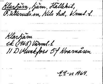 Bild på arkivkortet för arkivposten Klartjärn