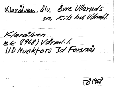 Bild på arkivkortet för arkivposten Klarälven